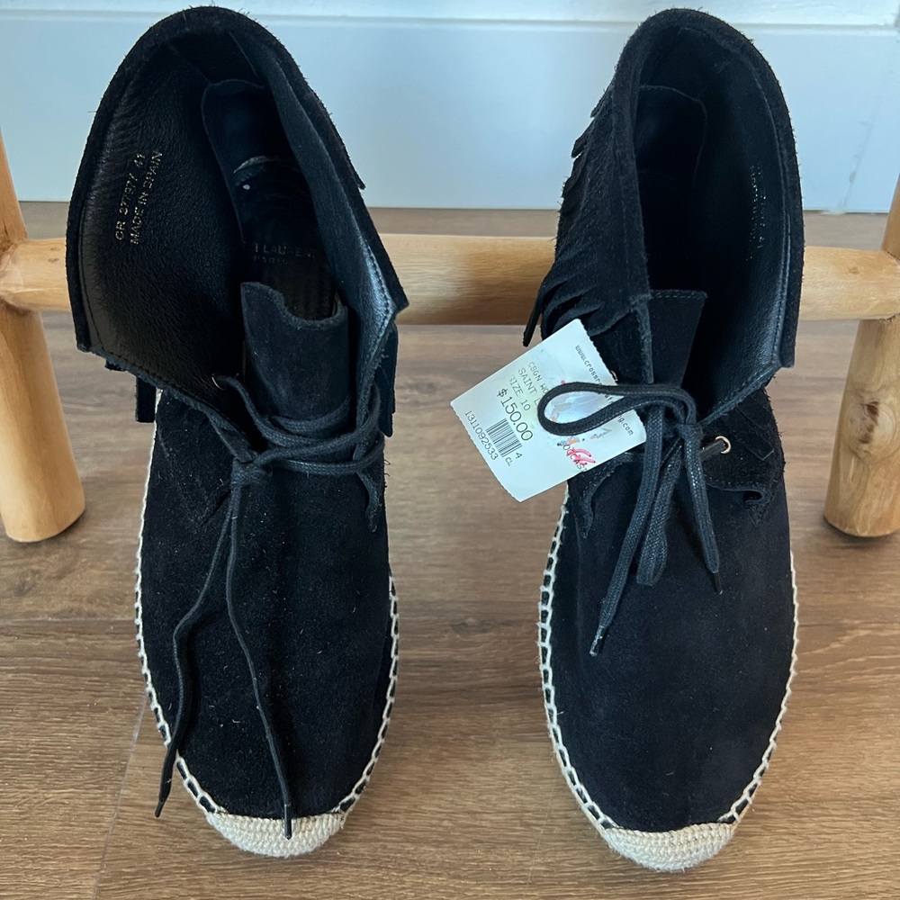 Saint Laurent Black Suede Chukka Boots. NWT - Picture 3 of 7